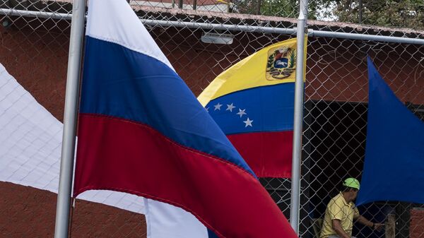 Las banderas de Rusia y Venezuela - Sputnik Mundo