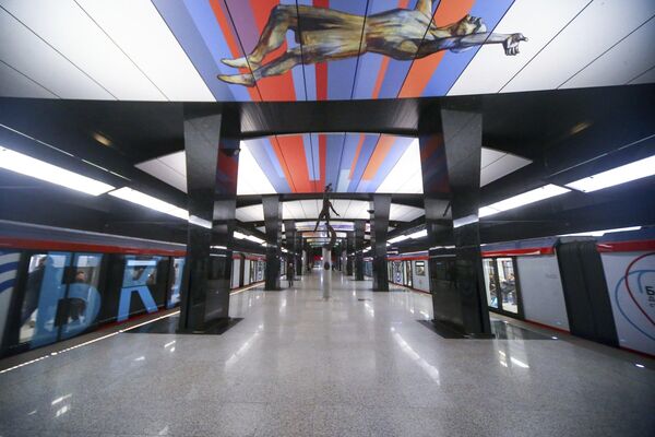 El 1 de marzo fue inauguraa la Gran Línea Circular del metro de Moscú.En la foto: la estación CSKA. - Sputnik Mundo