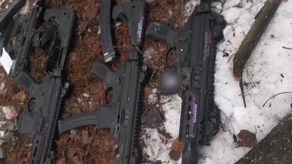 Armas de los saboteadores ucranianos que intentaron entrar en la región de Briansk desde Ucrania, el 2 de marzo de 2023  - Sputnik Mundo