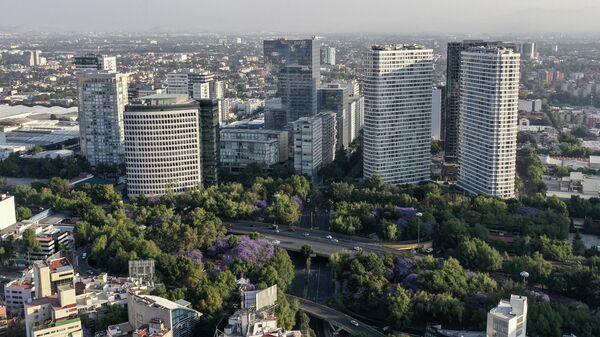 Vista aérea del barrio de Polanco, en la Ciudad de México, en marzo de 2020.  - Sputnik Mundo