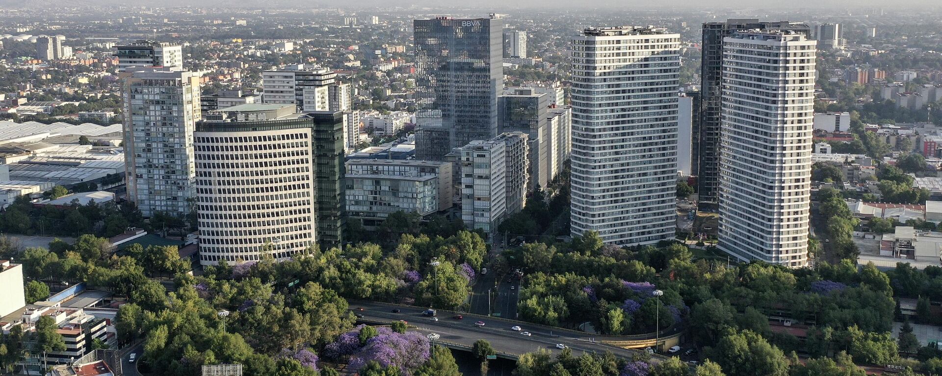 Vista aérea del barrio de Polanco, en la Ciudad de México, en marzo de 2020.  - Sputnik Mundo, 1920, 03.03.2023