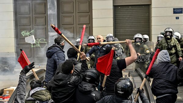 Protestas en Grecia - Sputnik Mundo