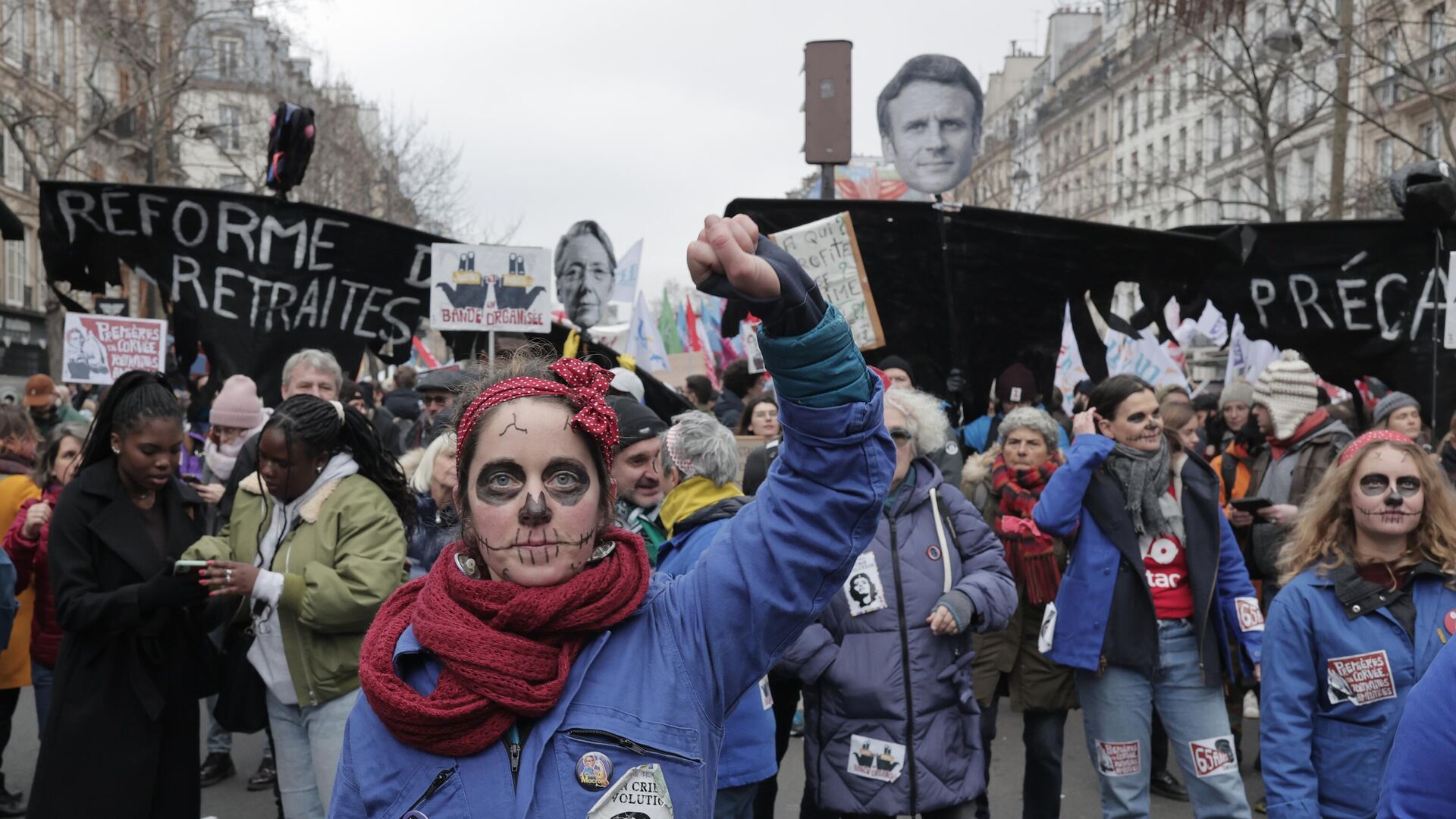 Manifestación contra los cambios en las pensiones, el 19 de enero de 2023 en París - Sputnik Mundo, 1920, 11.03.2023