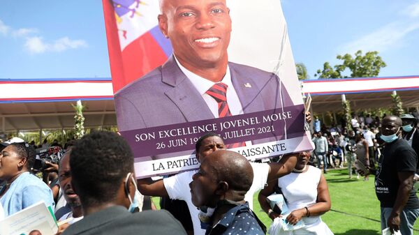 Exequias de Jovenel Moise, presidente de Haití, tras su asesinato  - Sputnik Mundo