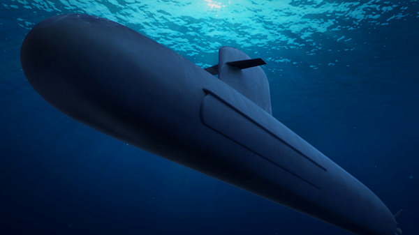 Representación artística del submarino nuclear brasileño llamado Almirante Álvaro Alberto - Sputnik Mundo
