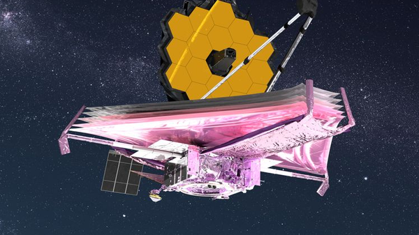Representación artística del telescopio espacial James Webb - Sputnik Mundo