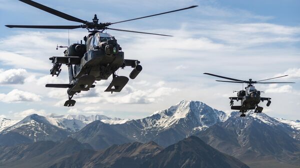 Helicópteros del ejército estadounidense (imagen referencial) - Sputnik Mundo