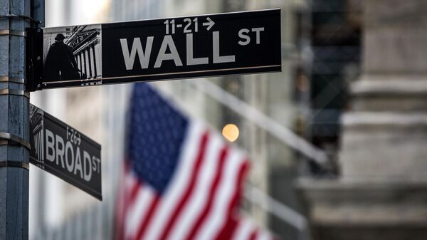 Un letrero que anuncia calle Wall Street - Sputnik Mundo