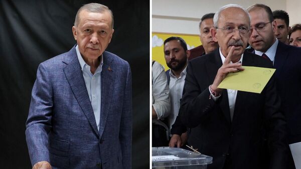 El actual presidente de Turquía, Recep Tayyip Erdogan, el presidente del Partido Republicano del Pueblo (CHP, por sus siglas en turco), Kemal Kilicdaroglu - Sputnik Mundo