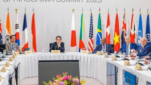 El presidente de Brasil, Luiz Inacio Lula da Silva, participa en la cumbre del G7 en Hiroshima, Japón. - Sputnik Mundo