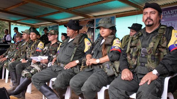 Iván Mordisco y dirigentes de EMC de las FARC. - Sputnik Mundo