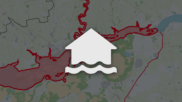 Las zonas en peligro de inundación tras el ataque a la central hidroeléctrica de Kajovka - Sputnik Mundo