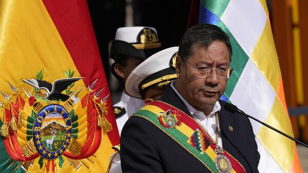 Luis Arce, el presidente boliviano - Sputnik Mundo