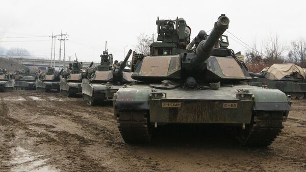 Los tanques Abrams (foto de archivo) - Sputnik Mundo