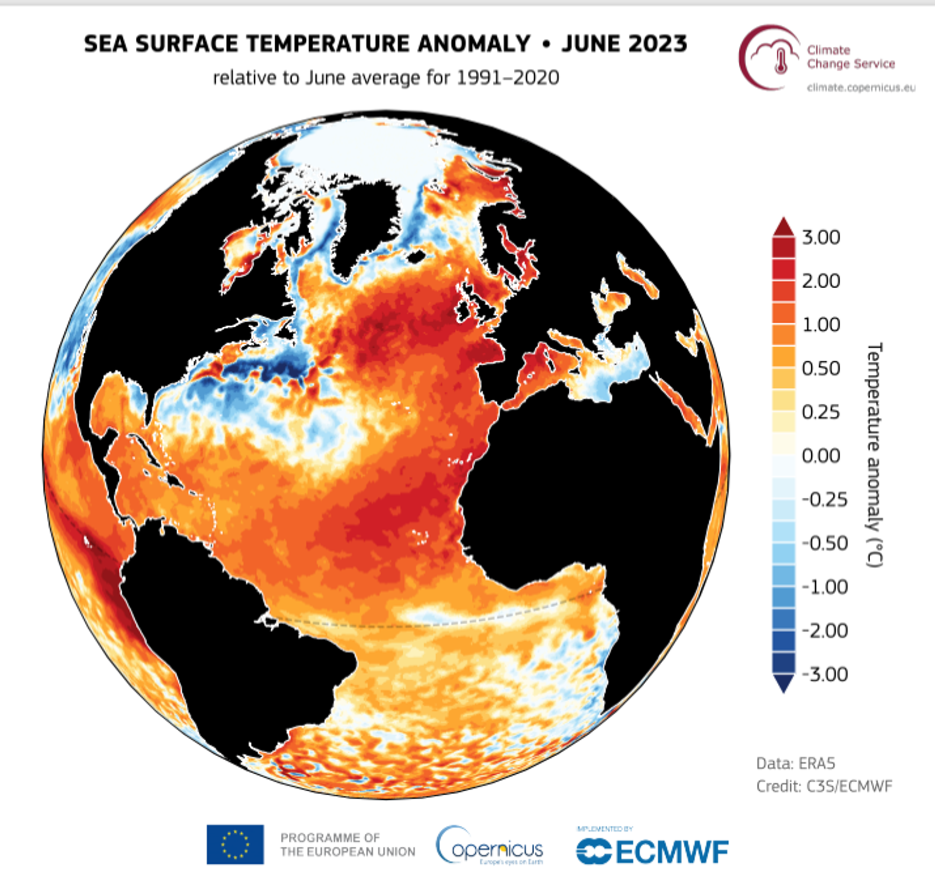 En junio se registró un aumento anormal en la temperatura de la superficie de los océanos. - Sputnik Mundo, 1920, 06.07.2023