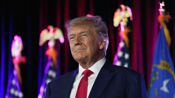 Donald Trump, el expresidente habla en un acto de campaña, el sábado 8 de julio de 2023, en Las Vegas. - Sputnik Mundo