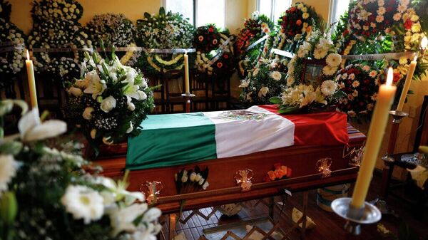 Funeral de una víctima de homicidio en Ocampo, Michoacán, en enero de 2020.  - Sputnik Mundo