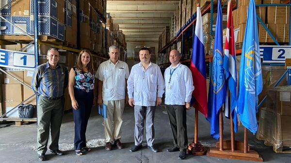 Cuba recibe 26 toneladas de medicamentos donadas por la OMS con fondos de Rusia - Sputnik Mundo
