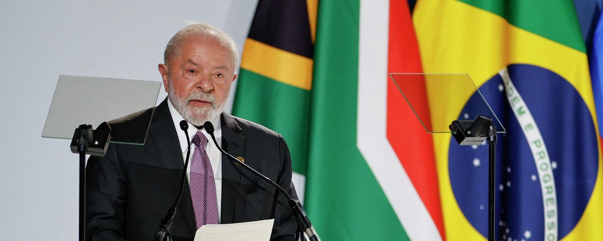 Luiz Inacio Lula da Silva, presidente de Brasil, habla durante la Cumbre de los BRICS de 2023, el 22 de agosto de 2023 - Sputnik Mundo, 1920, 23.08.2023