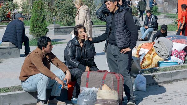 Refugiados de Nagorno Krabaj en Goris, Armenia - Sputnik Mundo
