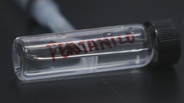 Una muestra de fentanilo en el Laboratorio Químico Antinarcóticos de la Policía colombiana el 2 de agosto de 2023 (Imagen referencial) - Sputnik Mundo