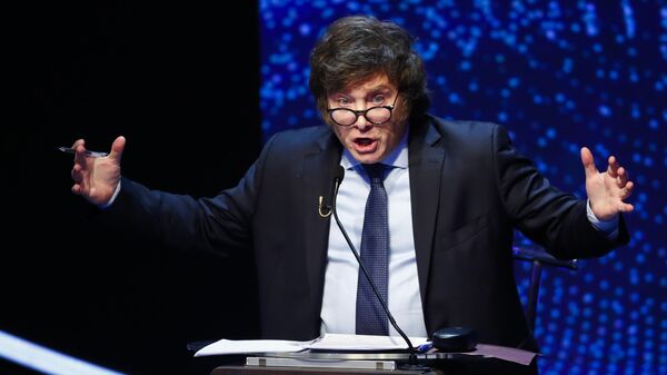 Javier Milei, el candidato a presidente por La Libertad Avanza (ultraderecha) de Argentina - Sputnik Mundo