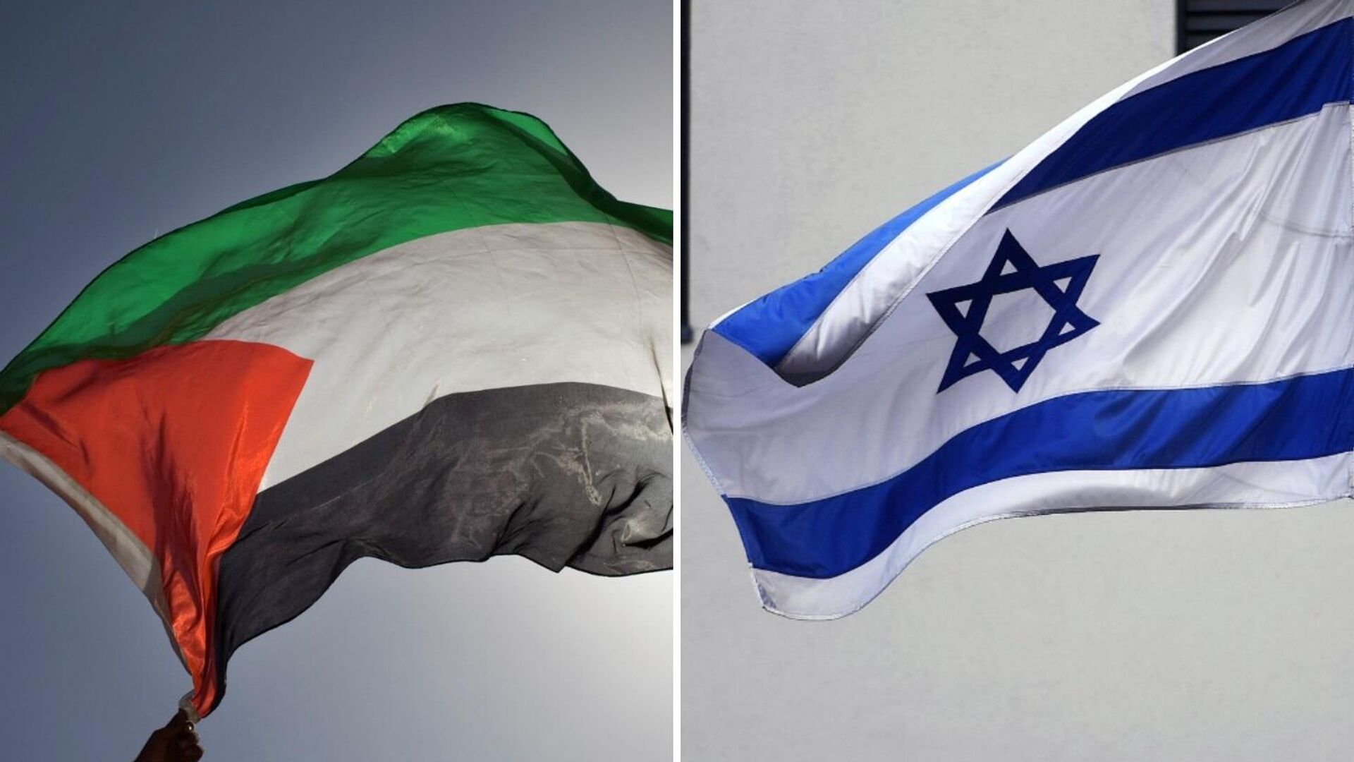 Banderas de Palestina e Israel - Sputnik Mundo, 1920, 16.10.2023