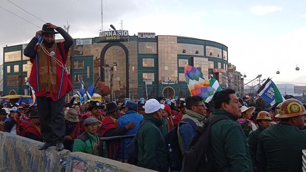 Cabildo en respaldo al Gobierno de Luis Arce, en El Alto, Bolivia - Sputnik Mundo