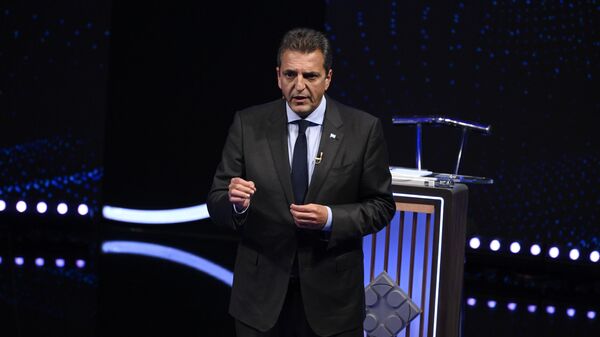 Sergio Massa, el candidato del partido gobernante, el ministro de Economía de Argentina - Sputnik Mundo