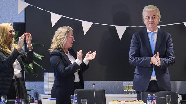 El diputado Geert Wilders, tras su victoria en las elecciones generales en los Países Bajos - Sputnik Mundo