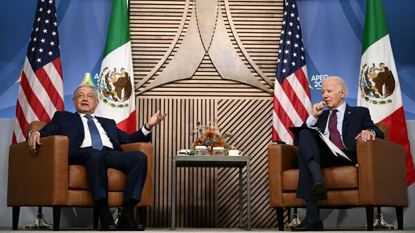 Los presidentes de México, Andrés Manuel López Obrador, y de EEUU, Joe Biden. - Sputnik Mundo