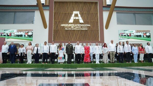 El Gobierno de México inauguró el nuevo Aeropuerto Internacional Felipe Carrillo Puerto, ubicado en Tulum, al sur del país. - Sputnik Mundo