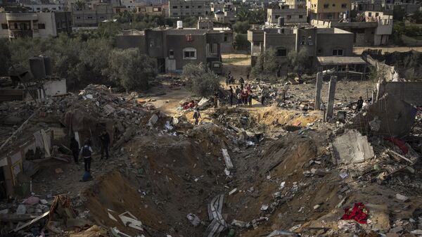 Consecuencias de bombardeos israelíes contra Gaza - Sputnik Mundo