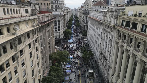 Protestas en Argentina (archivo) - Sputnik Mundo