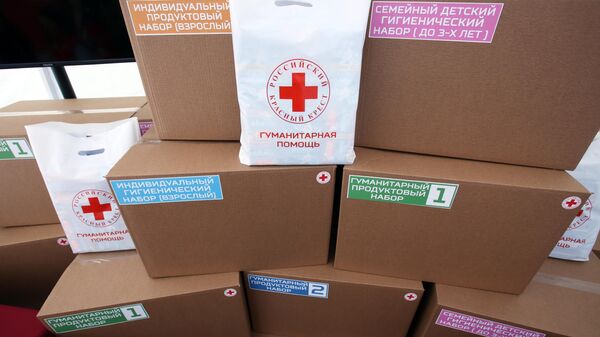 Ayuda humanitaria de la Cruz Roja Rusa - Sputnik Mundo