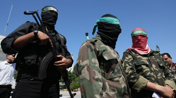 Las Brigadas Qassam (brazo militar del movimiento palestino Hamás) - Sputnik Mundo
