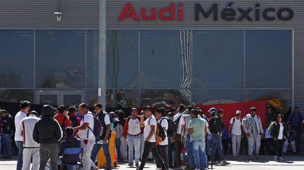La huelga en la planta de Audi en Puebla, en el centro de México, estalló a finales de enero. - Sputnik Mundo