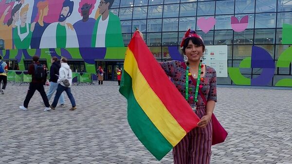 Alexandra Najhavi Calle, joven boliviana, en el Festival Mundial de la Juventud 2024 en Rusia - Sputnik Mundo