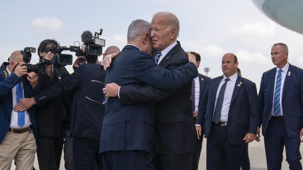 El presidente de EEUU, Joe Biden y el primer ministro israelí, Benjamín Netanyahu - Sputnik Mundo