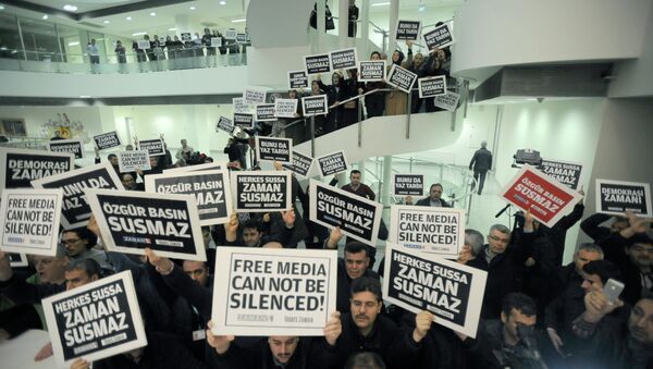 Manifestación de periodistas en Turquìa. 14 de diciembre, 2014 - Sputnik Mundo