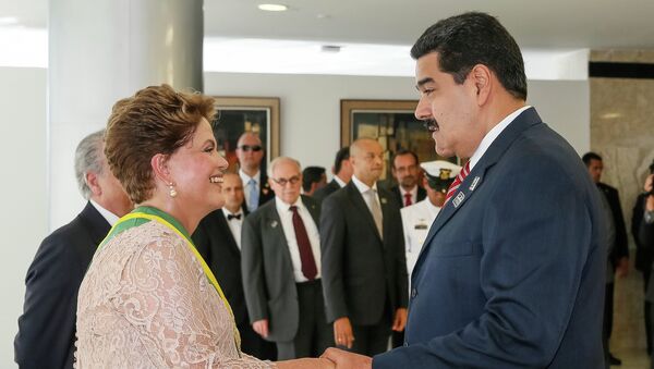 Presidenta de Brasil, Dilma Rousseff y presidente de Venezuela, Nicolás Maduro - Sputnik Mundo