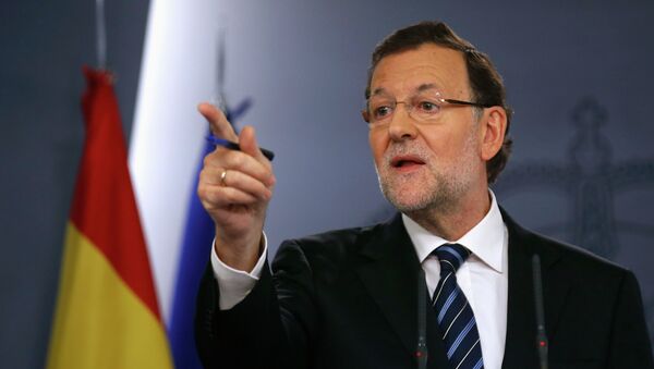 Spanish Prime Minister Mariano Rajoy holds a news conference at Moncloa palace in Madrid November 12, 2014. - Sputnik Mundo