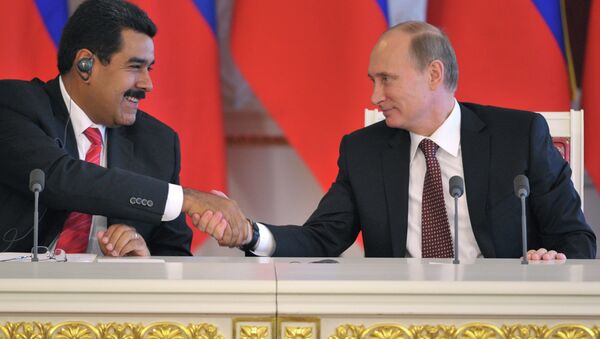 Nicolás Maduro, presidente de Venezuela y Vladímir Putin, presidente de Rusia - Sputnik Mundo