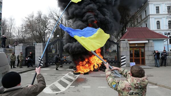 Combatientes de Aidar en Kiev - Sputnik Mundo