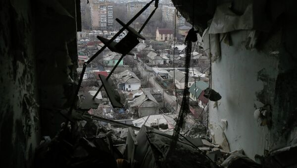 Casas destruidas en la región de Donetsk - Sputnik Mundo