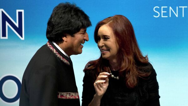 Presidente de Bolivia, Evo Morales y presidenta de Argentina, Cristina Fernández de Kirchner - Sputnik Mundo