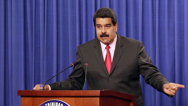 Venezuela's President Nicolas Maduro addresses the audience at the Diplomatic Centre in Port-of-Spain, February 24, 2015 - Sputnik Mundo
