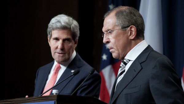 Secretario de Estado, John Kerry, y el canciller ruso, Serguéi Lavrov - Sputnik Mundo