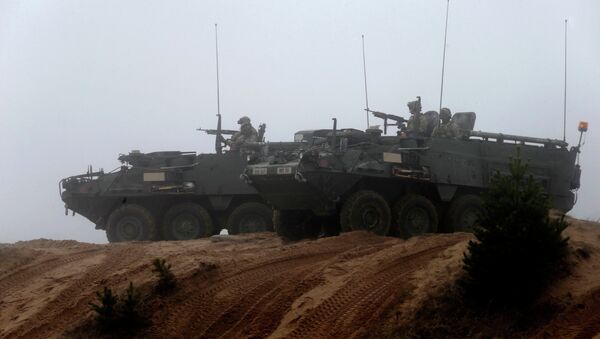 Soldiers of the U.S. Army's 2nd Cavalry Regiment, deployed in Latvia as part of NATO's Operation Atlantic Resolve - Sputnik Mundo
