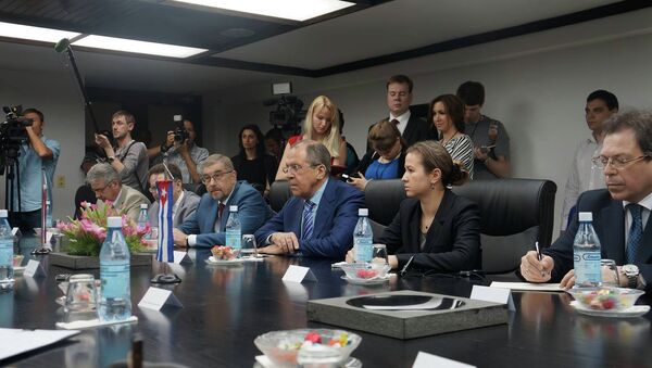 Ministro de Asuntos Exteriores de Rusia, Serguéi Lavrov, durante su visita a Cuba - Sputnik Mundo